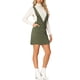 thumbnail image 4 of Vestido de tirantes en forma de pinafore de pana para mujer INSPIRE CHIC con escote en V y bolsillos L Verde, 4 of 5