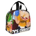 thumbnail image 2 of Lsque Sml Jeffy Print Insulated Lunch Bag with Thick Aluminum Foil Lunch Tote Bag with Front Pocket for Men and Women, Ideal for Work, School, Picnics, and Travel, 2 of 8