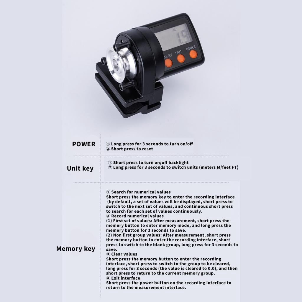 Osdhezcn Durability ABS Fishing Line Meter Bidirectional Measurement For Saltwater Freshwaters Fishing Gear