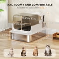 thumbnail image 3 of PawHut Cat Litter Box Easy-Clean Enclosure with Scoop & Flip Lid White, 3 of 10