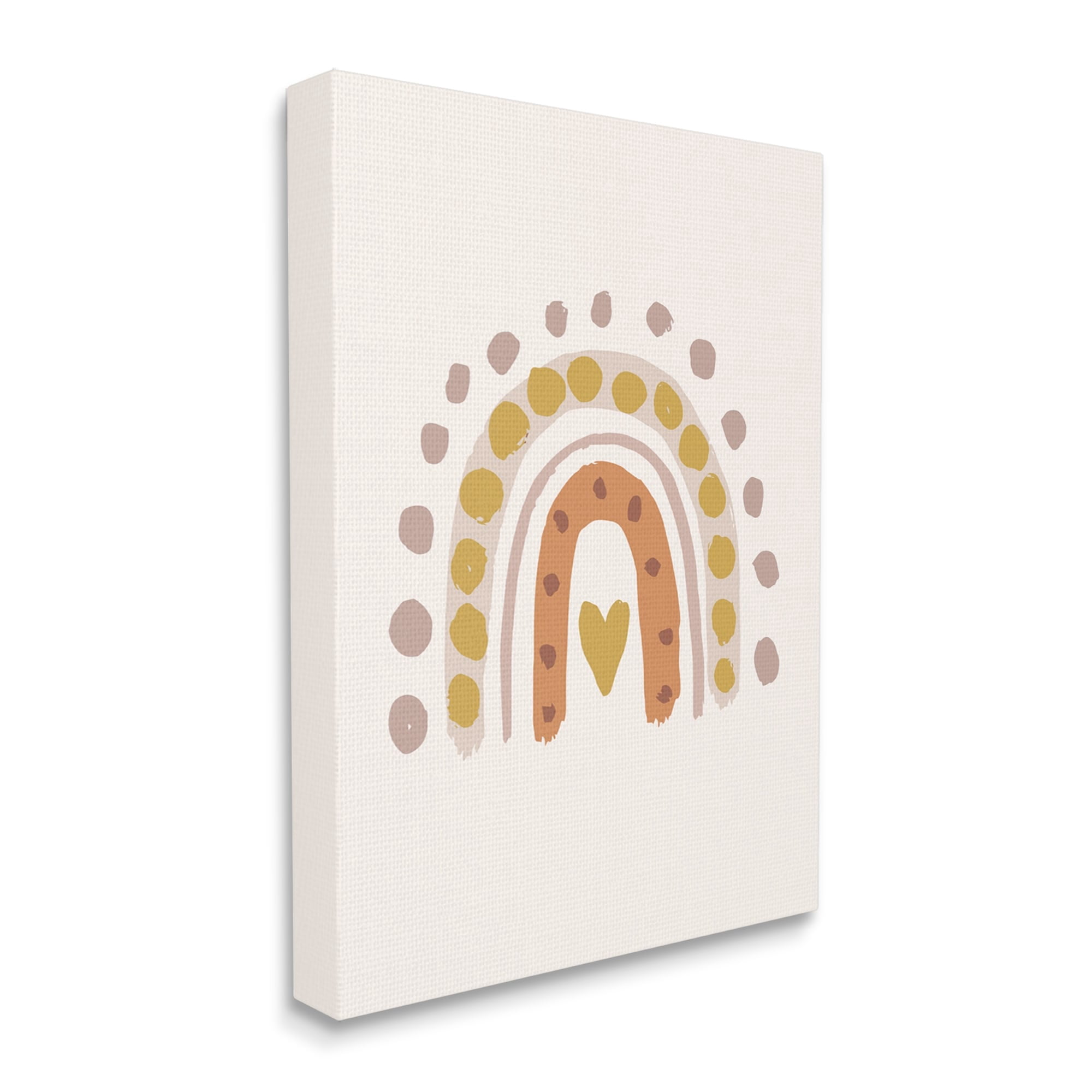 Stupell Industries Polka Dot Droplet Rainbow Pink Heart Shape,30 x 40, Design by Caroline Alfreds