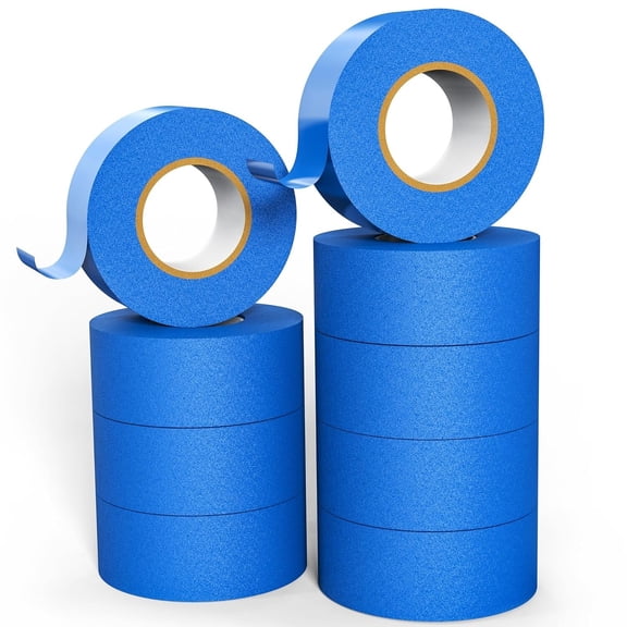 NefLaca 6 Rolls Blue Painters Masking Tape, 2 Inch x 60 Yards 5.5 Mil, Walls Painting
