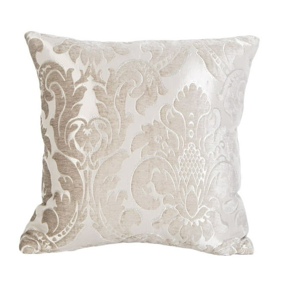 wonima99 Embroidered Boho Throw Pillow Covers 18x18 inch, Set of 2 Emroidery Accent Couch Pillows for Living Room, Bedroom, Sofa, Chair, Beige