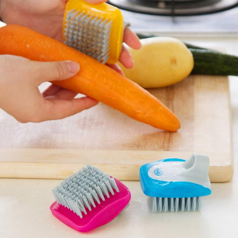 Durable Flexible Vegetable Fruits Cleaning Brush Deep Clean Fruit Scrubber  Kitchen Pots Pans Cleaning Brush Tile