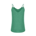 thumbnail image 4 of Wiyuqeen Womens V Neck Spaghetti Strap Shirts for Women 2024 Trendy Plain Solid color Tank Tops Dressy Casual Camisole Blouses Sleeveless Loose Cami Basic Tank Shirt, 4 of 9