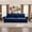 Blue, variant on 93.7" King Pull Out Sofa Bed, 3-in-1 Convertible Sleeper Sofa with Nailhead Trim and Rolled Arms, Velvet Chesterfield Couch for Living Room Apartment, Black