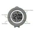 thumbnail image 4 of Avdolw Digital Electronic Clock LED Display, Stereo Digital Display with Snooze Alarm, 12/24H Switching, Countdown Timer, Battery Operated, Compact and Portable for Home, Office, Travel - Gray, 4 of 8