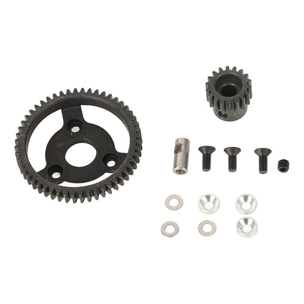 Engranaje Recto 32P 0,8 M 52T, Engranaje De Piñón 18T Engranajes Rectos De Piñón RC Fácil Instalación Negro Estable Profesional Para Coche 2WD 1/10 RC