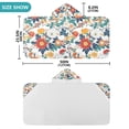 thumbnail image 4 of Yayeee Kids Hooded Towel with Hand Pockets Beach Soft Absorbent Bath Wrap 50 x 23.5 inch, Colorful Flowers Pattern, 4 of 5