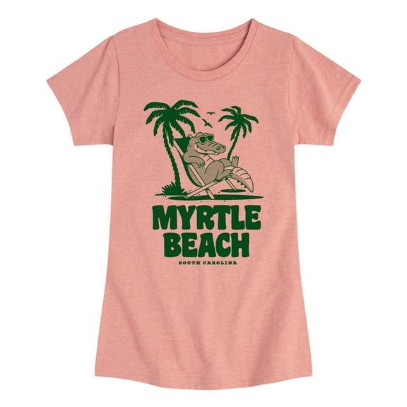 Instant Message - Myrtle Beach Alligator - Toddler & Youth Girls Short Sleeve Graphic T-Shirt