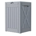 thumbnail image 3 of Patiowell 48 Gallon Resin Deck Box for Outside, Waterproof Storage Box with Lockable Secure, Gray, 3 of 9