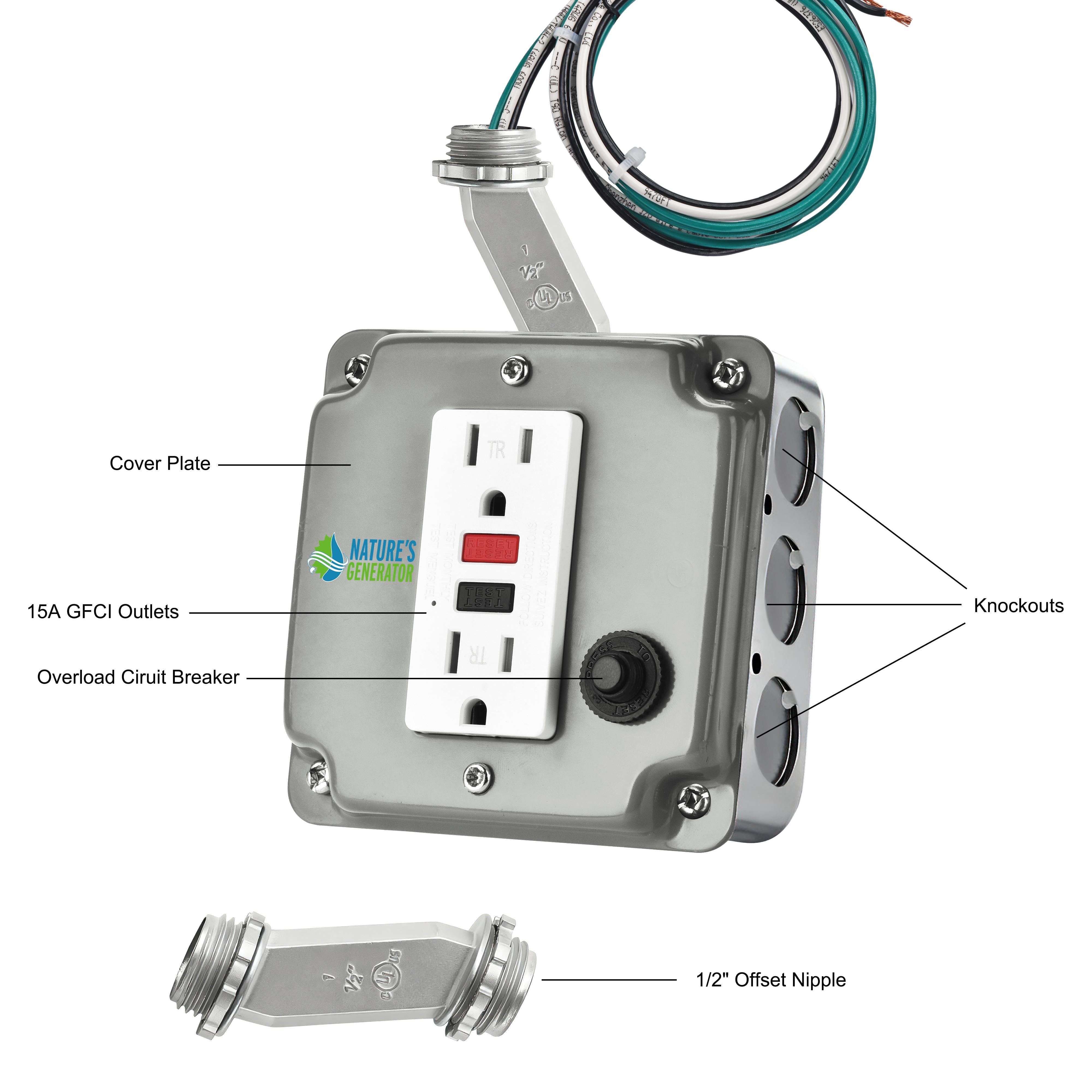 Nature's Generator GFCI 15A Outlet Box