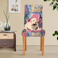 thumbnail image 4 of Yayeee 2 Pack Dining Chair Covers Stretch Parson Chairs Slipcovers Seat Protector, Art Cat, 4 of 6