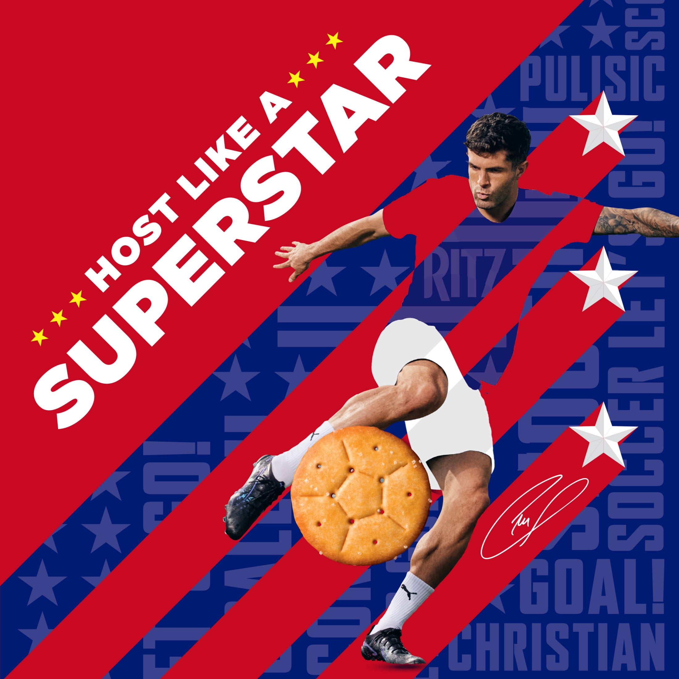 RITZ Soccer Shapes Original Crackers, Party Snacks, Limited Edition, 12.3 oz