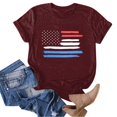 thumbnail image 4 of ORT Women's 4th of July Independence Day T-Shirt Summer USA Star Stripes Graphic Tee Tops(Z2-,XL), 4 of 5