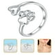 thumbnail image 5 of Anillo abierto con forma de huella de perro, ajustable, personalizado, para mujer, 5 of 7