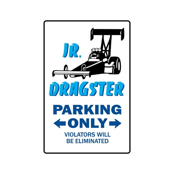 JR. DRAGSTER Aluminum Sign drag racing car sports hobby speed | Indoor/Outdoor | 10" Tall