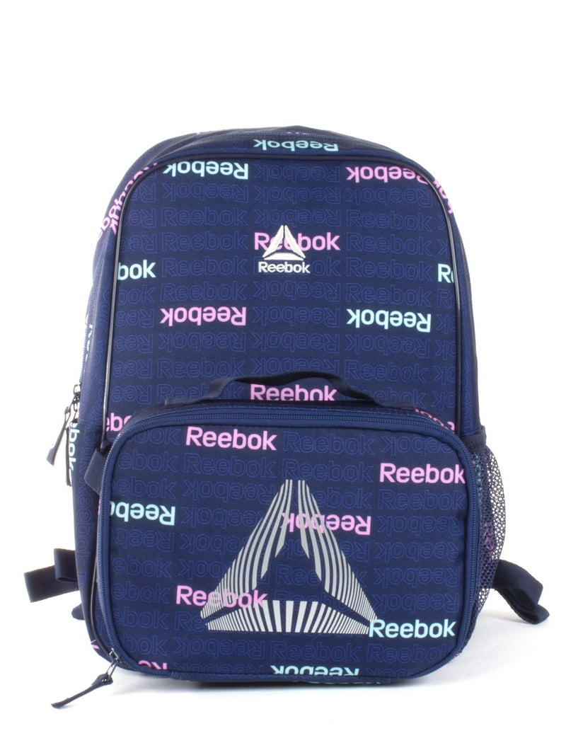 Reebok Kids Backpack With Lunch Bag 2-Pieces Navy - Pink - Walmart.com