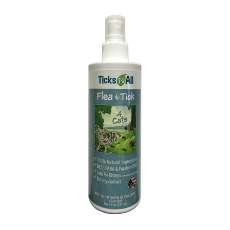 Ticks-N-All All Natural Flea & Tick For Cats, 8 Oz.