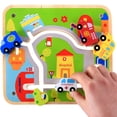 thumbnail image 3 of Wooden Learning Puzzle Teaching Scene Pairing Educational Urban Track Kids Toys, 3 of 6