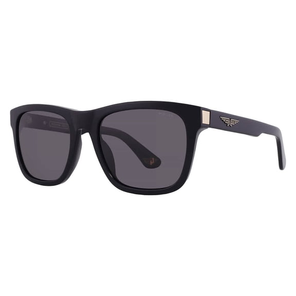 Police Silver Mirror Square Men's Sunglasses SPLE37 700X 56