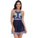 thumbnail image 2 of HYMEVROS Trajes de baño de una pieza para mujer falda traje de baño fruncido retro vestido de natación control de barriga trajes de baño de malla, 2 of 4