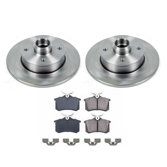 Ultimate Brakes Rear Ceramic Brake Pad and Rotor Kit with Hardware WM80340