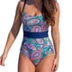thumbnail image 1 of Gibobby Trajes de Baño Mujer Completos Conjunto de traje de baño de dos piezas cálido con correa de falda y calzoncillos con estampado conservador para m(Azul,CH), 1 of 5