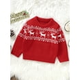 thumbnail image 7 of Wassery Baby Girls Boys Christmas Sweater Long Sleeve Crew Neck Christmas Santa Elk Knitted Sweater Newborn Warm Knit Pullover Sweater Infant Fall Winter Clothes 6M-3T, 7 of 7