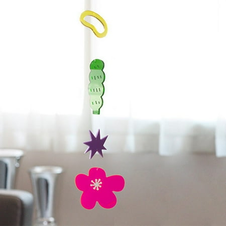 

QIFEI Acrylic Piece Wind Chime Colorful Pendant Geometric Garden Hanging Decoration Style 6