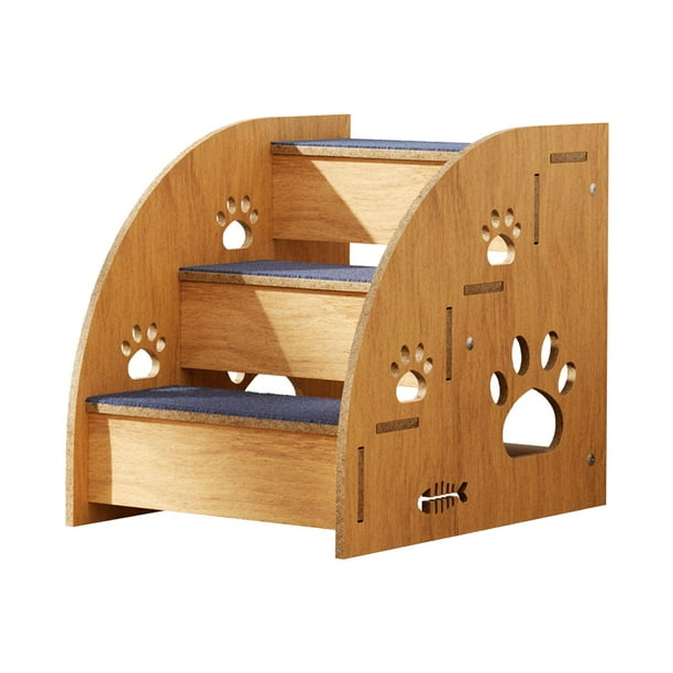 Escaleras de madera para mascotas, escalera para subir perros, para animales pequeños y mayores, mascotas pequeñas 3 plantas