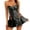 Black, variant on Aayomet Plus Size Lingerie for Women Women Leather Look Hollow Out Clubwear Dress Siamese Underwear,Black L