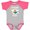 Heather and Hot Pink, variant on Future Pilot Airplane for Boys Boys Baby Bodysuit