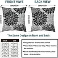 thumbnail image 4 of Grey Gray Black Pillow Covers 20x20 Set of 2 Dahlia Flower Outdoor Decorative Throw Pillows Modern Geometry Art Farmhouse Pillowcases Linen Cushion Case Decor for Home Sofa Couch Bed, 4 of 6