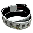 thumbnail image 3 of Ed Hardy Men's Devil In Flames White Belt With Metal Studs (36, White), 3 of 7