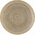 thumbnail image 2 of 2 Ft Round Gray Jute Area Rug, Hand-Woven, Reversible, Farmhouse Boho Style, Durable & Pet-Friendly Rug for Living Room, Dining Room, and Bedroom, 2 of 4