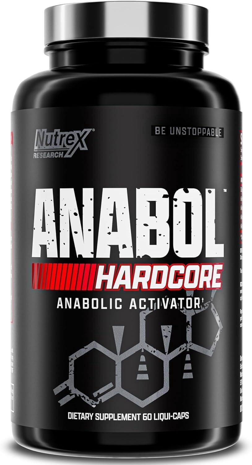 Nutrex Research Anabol Hardcore Muscle Growth Strength Support 60 Capsules