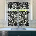 thumbnail image 3 of Vintage Farmhouse Curtains 36 Inch - 3 Panel Bohemian Wildflower Set with Rustic Floral Print, Rod Pocket Kitchen, 3 of 6