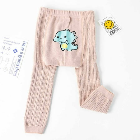 

Tejiojio Girls and Toddlers Soft Cotton Clearance Children s Pantyhose Spring And Autumn Outwear Medium Thick Pp Pants Cartoon Knitted Leggings