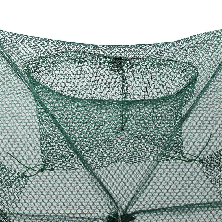 Brrnoo 6/12 Holes Automatic Fishing Net Shrimp Cage Nylon Foldable Crab  Fish Trap Cast, Fishing Gear, Crab Minnow Crawdad Cage 