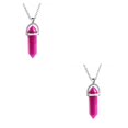 thumbnail image 2 of QualitChoice Hexagon Column Charm Exquisite Women Men Making Findings Handmade Anniversary Hanging Pendants Colorful Crystal Rose Red 2Set, 2 of 6