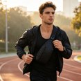 thumbnail image 6 of Men's Large Crossbody Chest Bag, Water-Resistant Sling Pack with USB Port, Anti-Theft Travel Shoulder Bag for Outdoors, Holds 7.9-Inch Tablet, 6 of 9