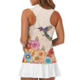 thumbnail image 5 of Whosucclay Flowers Hummingbirds Golf Sleeveless Shirt for Women, Half Zip Relaxed Dry-Fit Workout Tank Tops for Running Tennis Outdoor Sport, 5 of 7