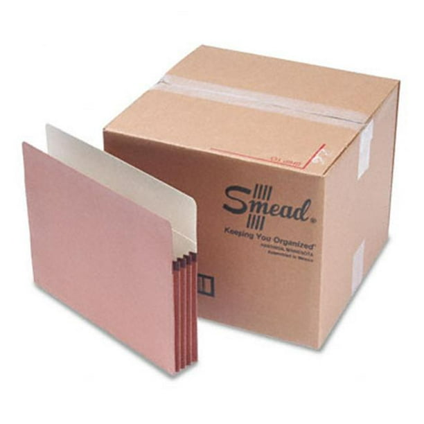 Smead 73805 3 1/2 Poche de Fichier d'Expansion Onglet Droit Redrope Lettre Mla/rouge 50/boîte
