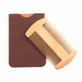 thumbnail image 2 of Peine Para Peinar Barba De Madera De Peral, Herramienta Para Dar Forma Al Bigote Con Diseño Doble Para El Cuidado Del Cabello, Peine De Madera Perfumada, 2 of 7