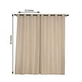 thumbnail image 3 of Efavormart Pack of 2 52"x84" Beige Faux Linen Curtains, Semi Sheer Curtain Panels with Chrome Grommet for Living Room Home Decor Window Privacy Linen Textured Drapes, 3 of 11