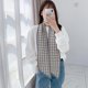 thumbnail image 1 of Triángulo oblicuo femenino agudo geométrico cálido pequeño grueso cuello de punto de s mujeres de invierno bufanda de punto envoltura Gris beige BLESIY Bufanda larga de mujer, 1 of 8