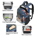 thumbnail image 5 of JIALIOU 14" Laptop Backpack Waterproof Airline Approved Stylish Casual Daypack for Travel Business College Work, Reindeer Pull Christmas Sleigh, 5 of 8