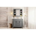thumbnail image 3 of Grey Bathroom Vanity With 36" Sink And Mirror Cabinet - Modern Storage 2 Closing Doors Concealed Drawer Units Softly-closing Drawers, 3 of 6