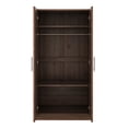 thumbnail image 6 of 2 Door Armoire,Wood Wardrobe Bedroom Closet with 3 Storage Shelves,Large Capacity Storage Wardrobe Armoire for Bedroom, 6 of 8